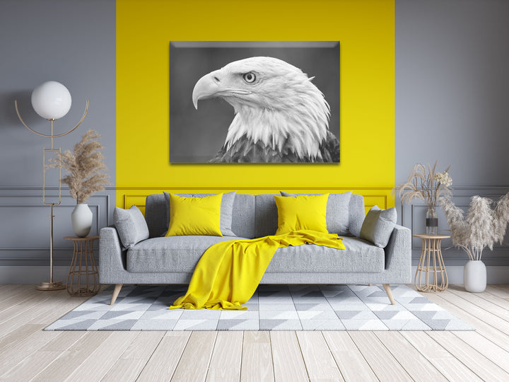 Acrylic Modern Wall Art Eagle - Animals In The Wild Black and White Series - Interior Design NFT - Acrylic Wall Art - Picture Photo Printing Artwork - Multiple Size Options - egraphicstore