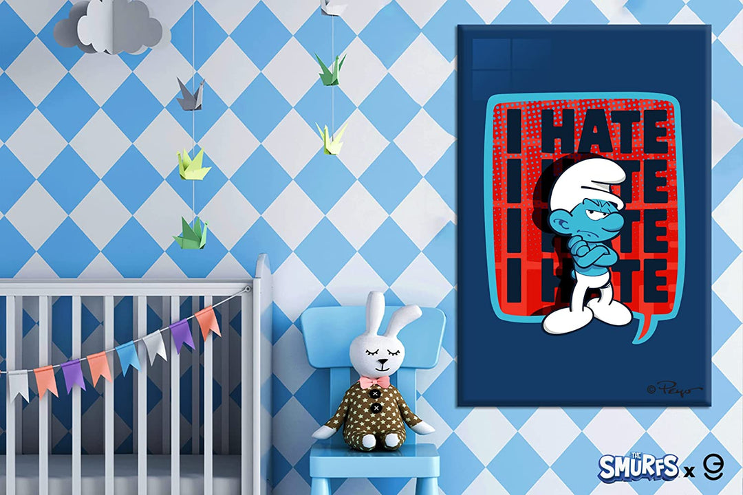 The Smurfs Acrylic Frame Modern Wall Art - EGD X The Smurfs Series - Prime Collection - Interior Design - Acrylic Wall Art - Picture Photo Printing Artwork - Multiple Size Options (EGDTS001) - egraphicstore