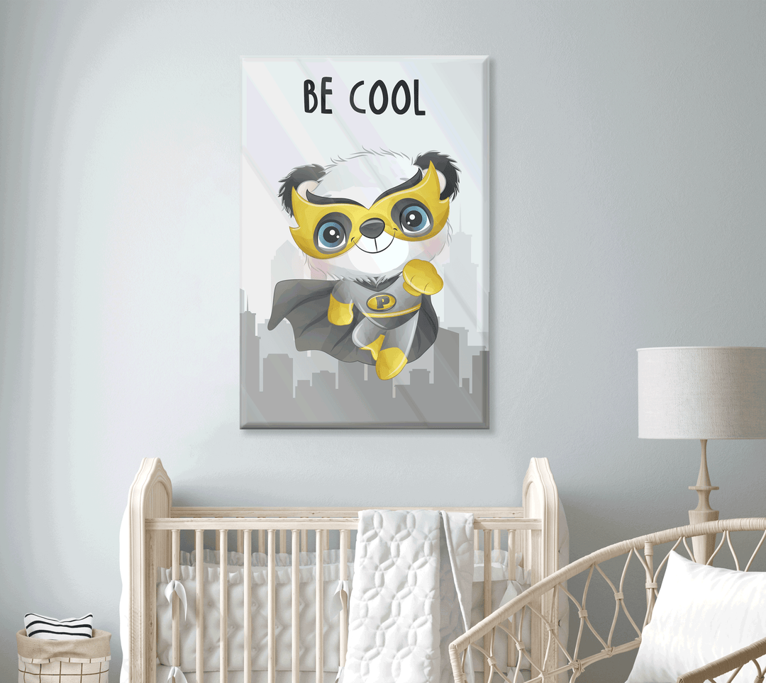 Acrylic Modern Wall Art Super Panda - Superhero Animals Series - Acrylic Wall Art - Picture Photo Printing Artwork - Multiple Size Options - egraphicstore
