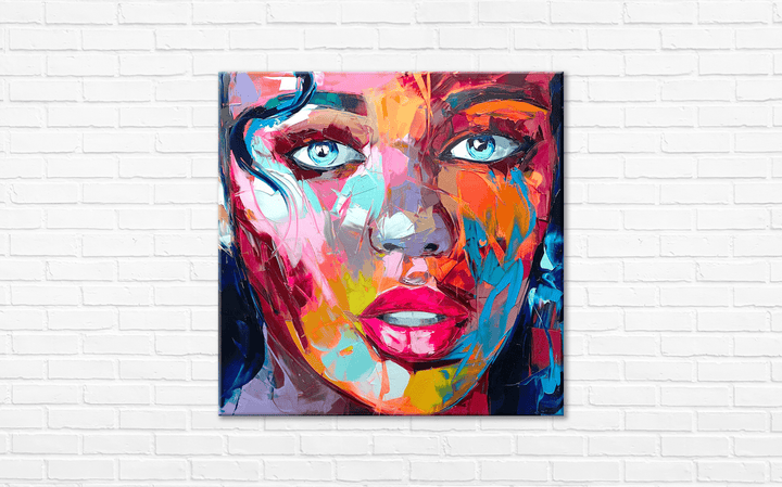 Acrylic Modern Wall Art Square Oleo Face - Oleo Portrait Series - Acrylic Wall Art - Picture Photo Printing Artwork - Multiple Size Options - egraphicstore