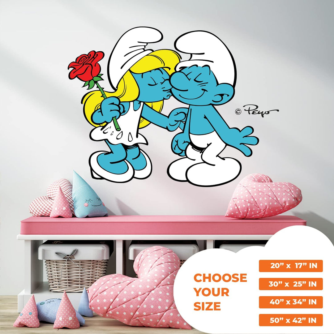 The Smurfs Wall Decal - EGD X The Smurfs Series - Prime Collection - Baby Girl or Boy - Nursery Wall Decal for Baby Room Decorations - Mural Wall Decal Sticker (EGDTS013) - egraphicstore