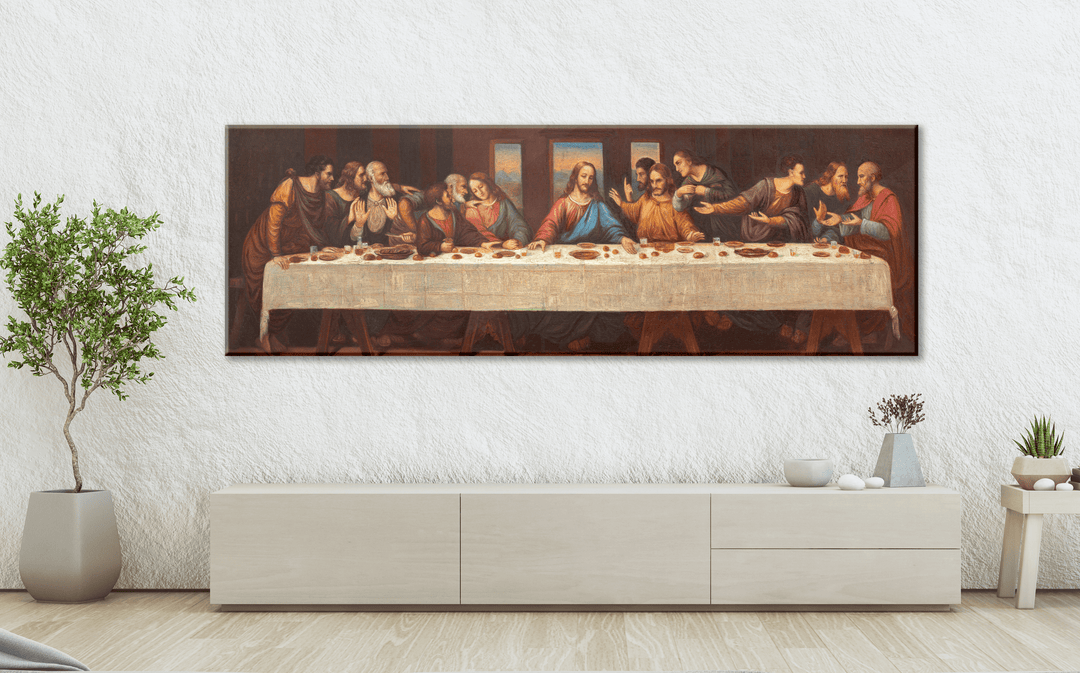 Acrylic Glass Frame Modern Wall Art, L'ultima cena - Religion Series - Interior Design - Acrylic Wall Art - Picture Photo Printing Artwork - Multiple Size Options - egraphicstore